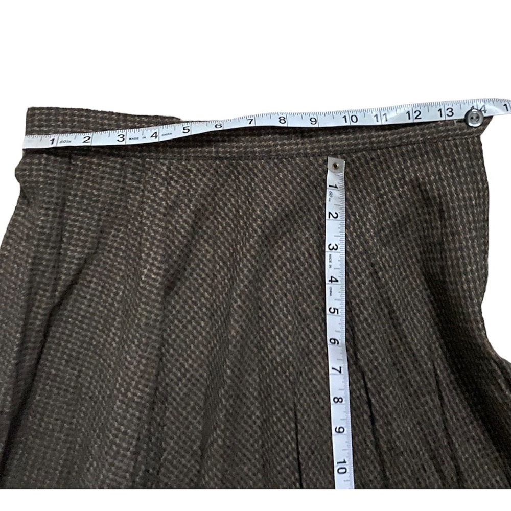 Vintage Wool Accordion Midi Tweed Skirt 2-4 XS-S - Picture 7 of 8